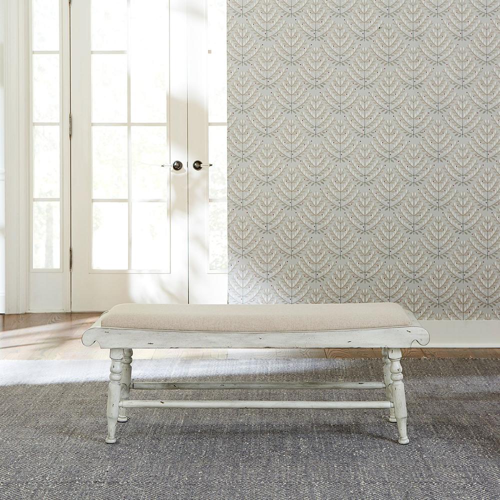 Whitney Bench (RTA) in Antique Linen w/ Weathered Gray