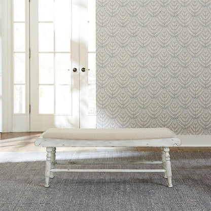 Whitney Bench (RTA) in Antique Linen w/ Weathered Gray