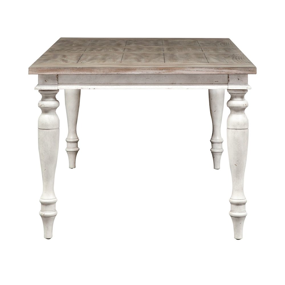 Whitney 5 Piece Rectangular Table Set in Antique Linen w/ Weathered Gray