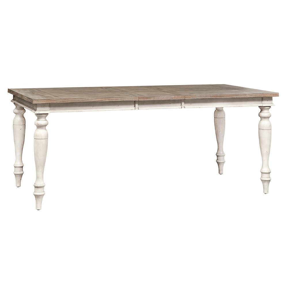 Whitney 6 Piece Rectangular Table Set in Antique Linen w/ Weathered Gray