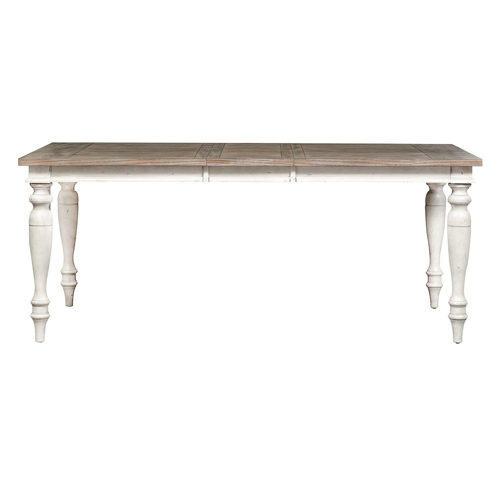 Whitney 7 Piece Rectangular Table Set in Antique Linen w/ Weathered Gray