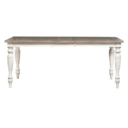 Whitney 7 Piece Rectangular Table Set in Antique Linen w/ Weathered Gray