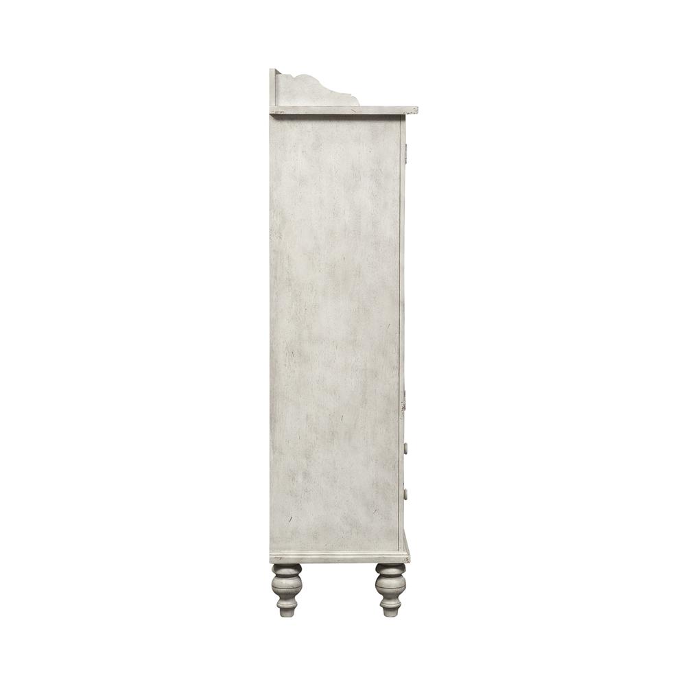 Whitney Display Cabinet in Antique Linen w/ Weathered Gray