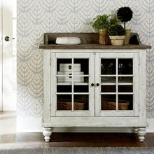 Whitney Server in Antique Linen w/ Weathered Gray