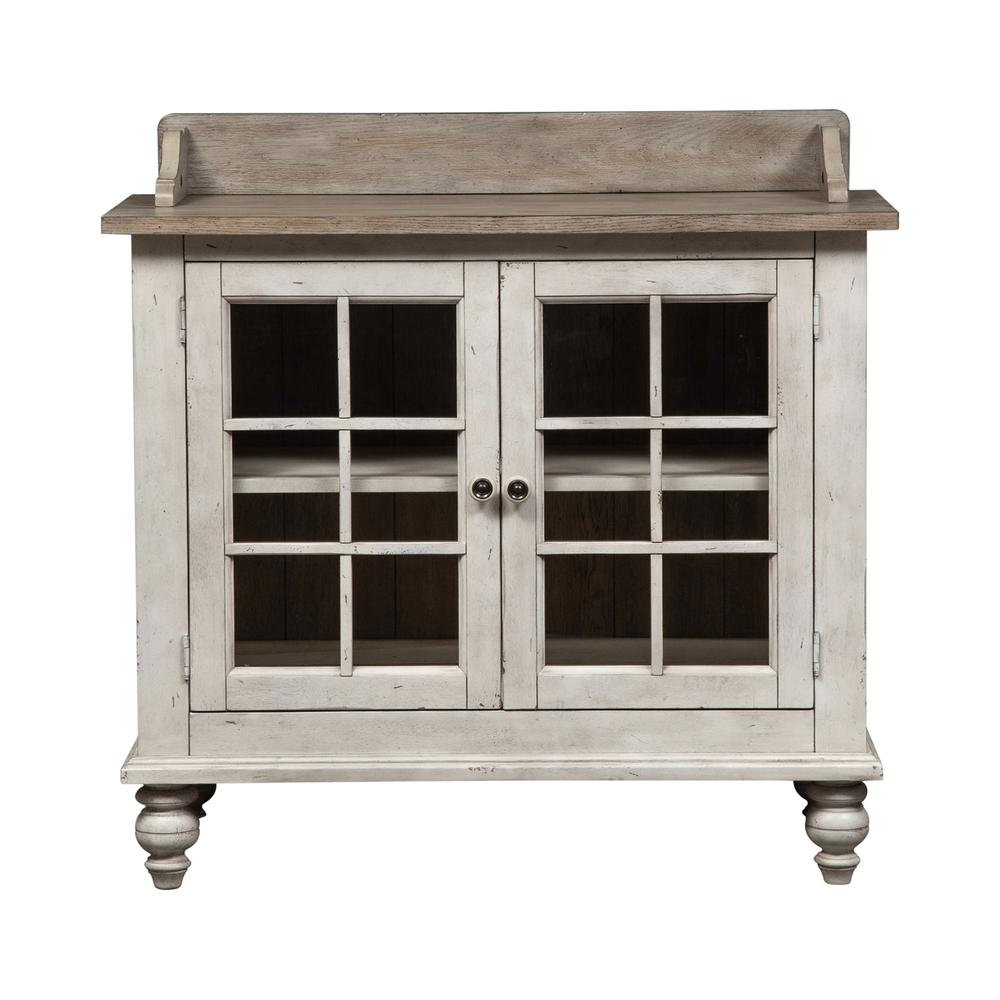 Whitney Server in Antique Linen w/ Weathered Gray