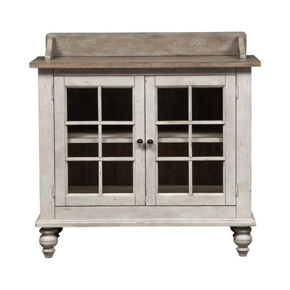 Whitney Server in Antique Linen w/ Weathered Gray