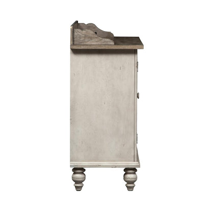 Whitney Server in Antique Linen w/ Weathered Gray