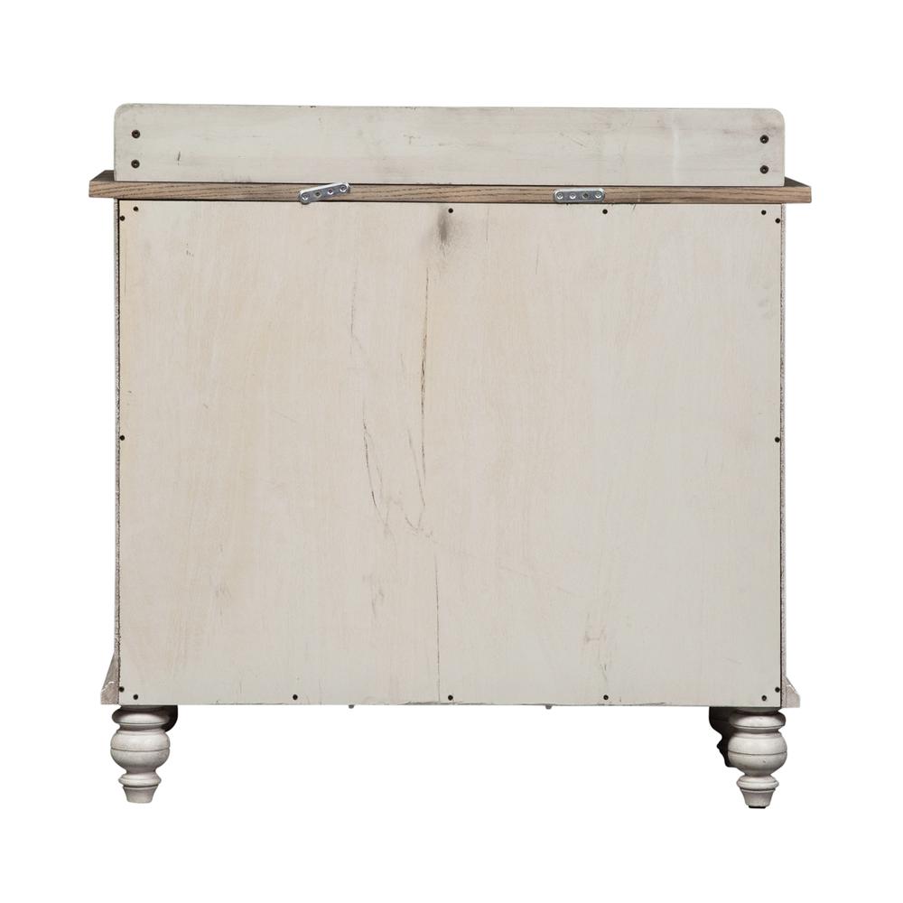 Whitney Server in Antique Linen w/ Weathered Gray