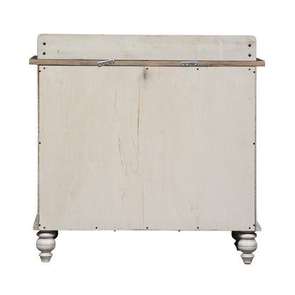 Whitney Server in Antique Linen w/ Weathered Gray
