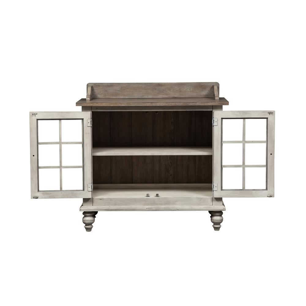 Whitney Server in Antique Linen w/ Weathered Gray