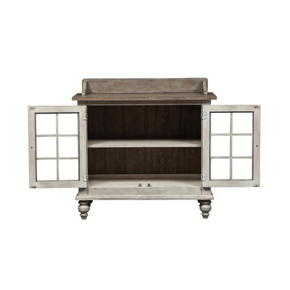 Whitney Server in Antique Linen w/ Weathered Gray