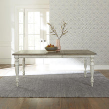 Whitney Rectangular Leg Table in Antique Linen w/ Weathered Gray