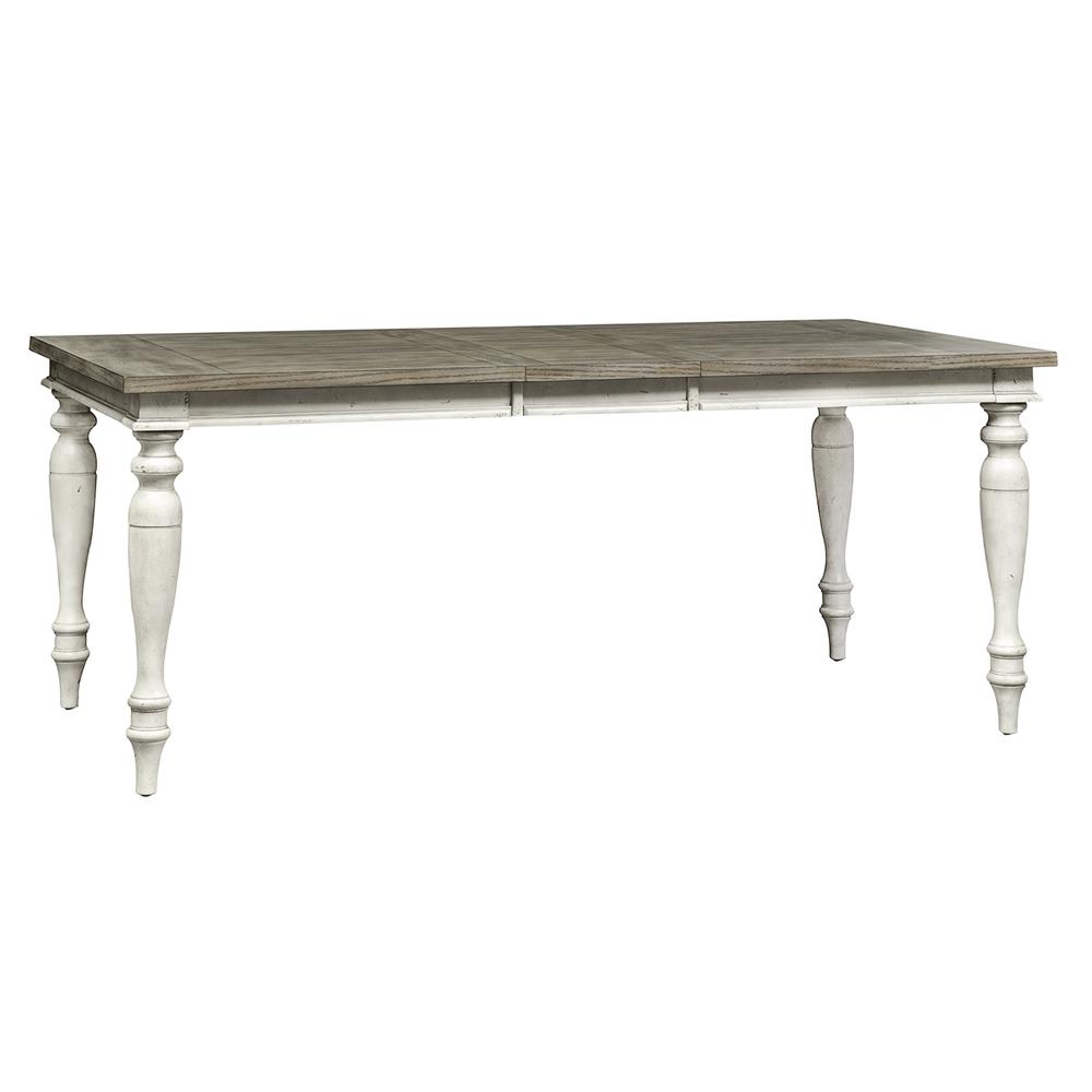 Whitney Rectangular Leg Table in Antique Linen w/ Weathered Gray