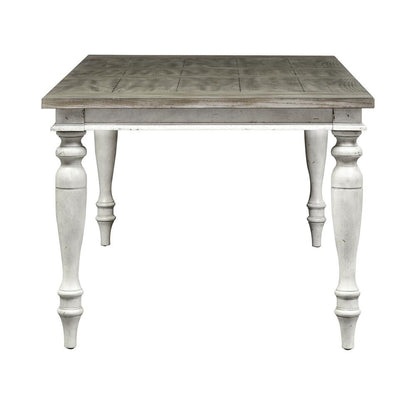 Whitney Rectangular Leg Table in Antique Linen w/ Weathered Gray