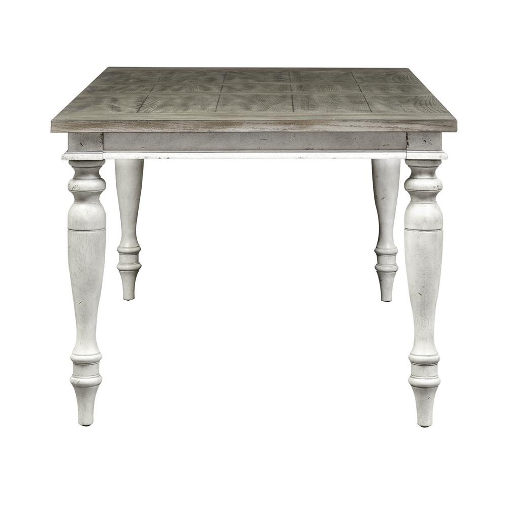Whitney Rectangular Leg Table in Antique Linen w/ Weathered Gray