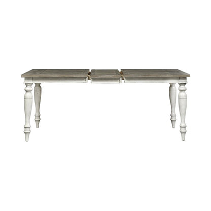 Whitney Rectangular Leg Table in Antique Linen w/ Weathered Gray
