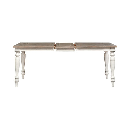 Whitney Rectangular Leg Table in Antique Linen w/ Weathered Gray