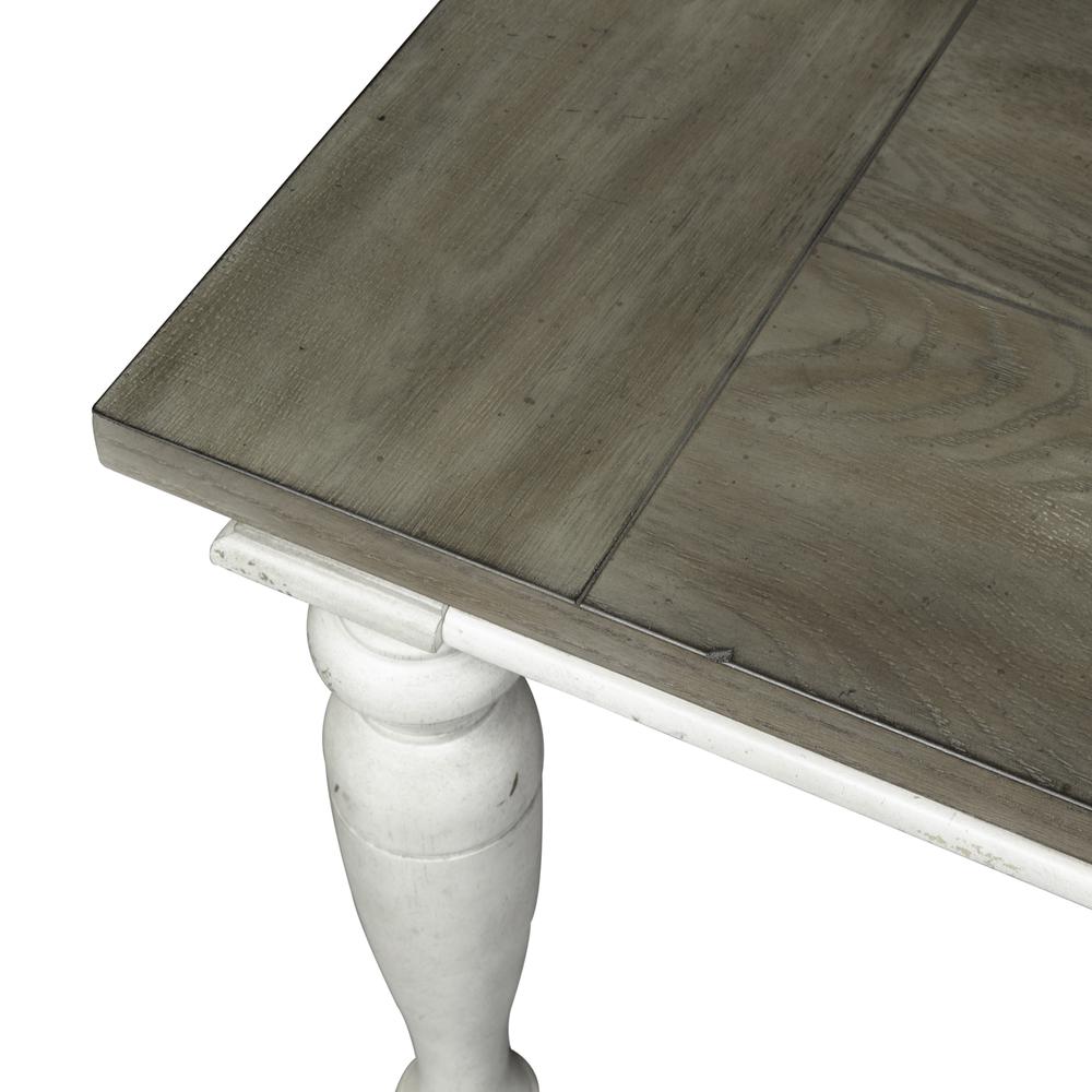 Whitney Rectangular Leg Table in Antique Linen w/ Weathered Gray