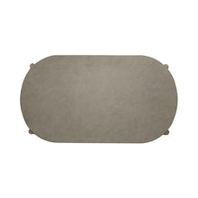 Affinity Oval Cocktail Table with Casters Dusty Taupe Faux Concrete Tops