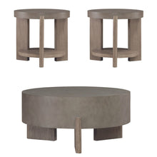 Affinity 3 Piece Set - Round Cocktail Table, 2 End Tables - Dusty Taupe Faux