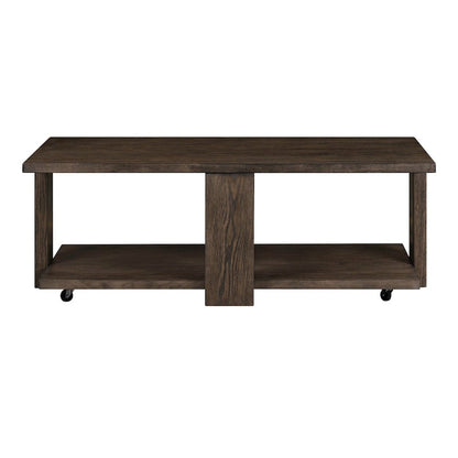 Harrison Cocktail Table for Living Room - Espresso Brown Oak