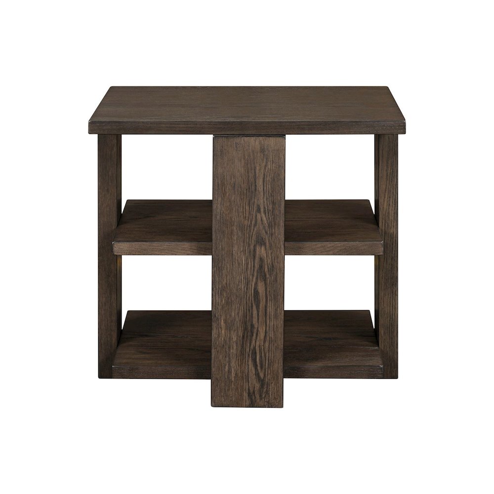 Harrison End Table for Living Room - Espresso Brown Oak