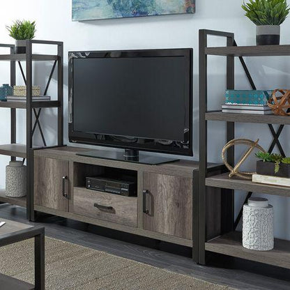 Tanners Creek Entertainment Center w Piers in Graystone