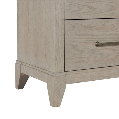 New Haven Nightstand with AC USB Charging Ports Station - Sanctuary White