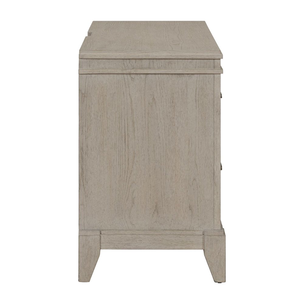 New Haven Nightstand with AC USB Charging Ports Station - Sanctuary White