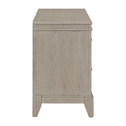 New Haven Nightstand with AC USB Charging Ports Station - Sanctuary White