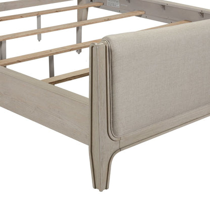 New Haven California King Upholstered Bed Frame - Sanctuary White