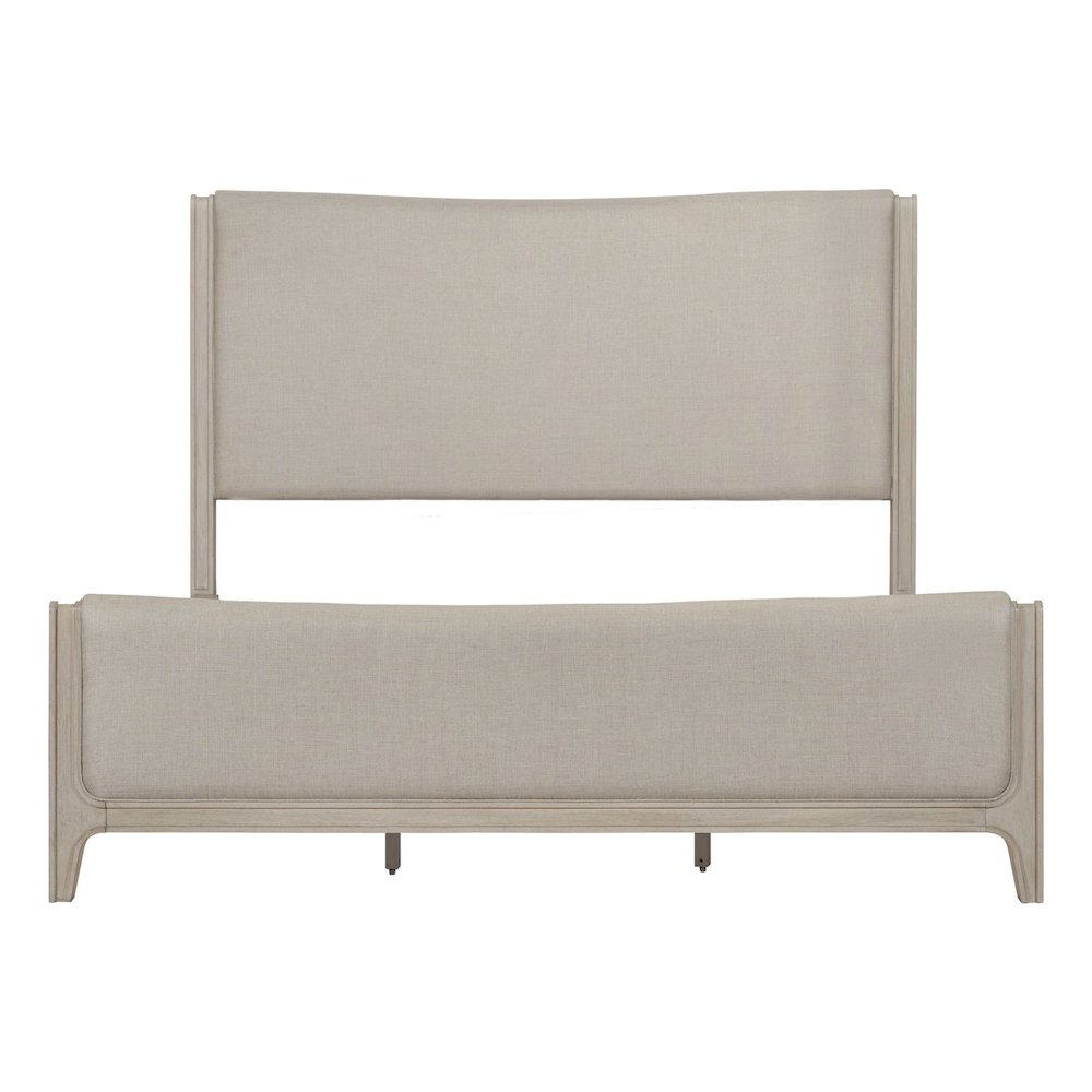 New Haven King Upholstered Bed Frame - Sanctuary White