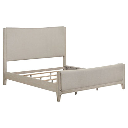 New Haven Queen Upholstered Bed Frame - Sanctuary White
