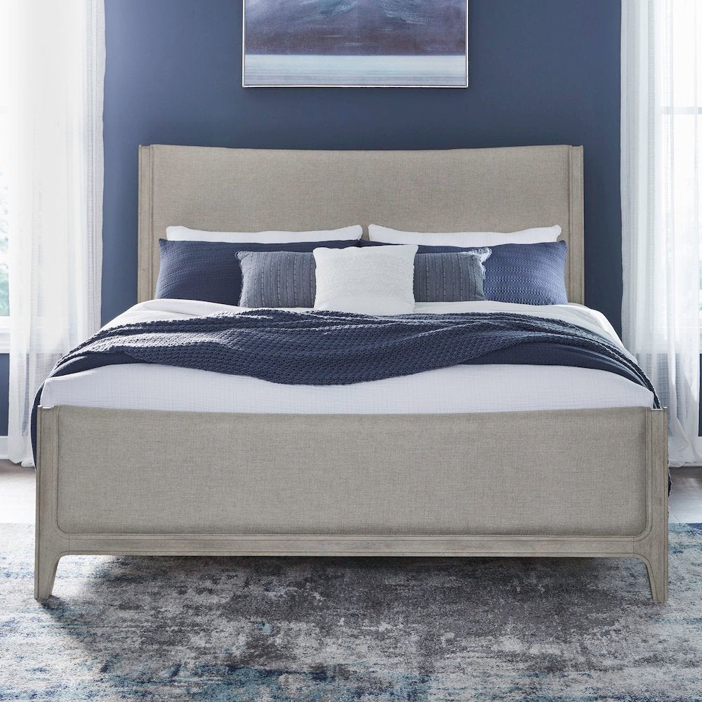 New Haven Queen Upholstered Bed Frame - Sanctuary White
