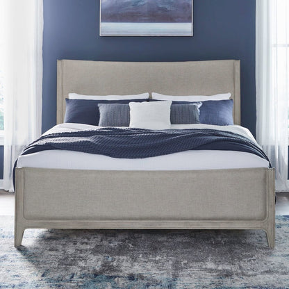 New Haven Queen Upholstered Bed Frame - Sanctuary White