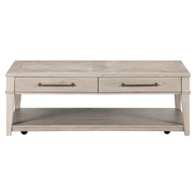 Rectangular Drawer Cocktail Table for Living Room - Sanctuary White Oak Wood