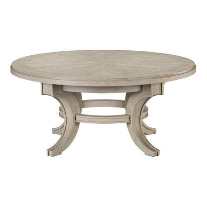 Round Cocktail Table for Living Room Traditional - Sanctuary White Oak Wood