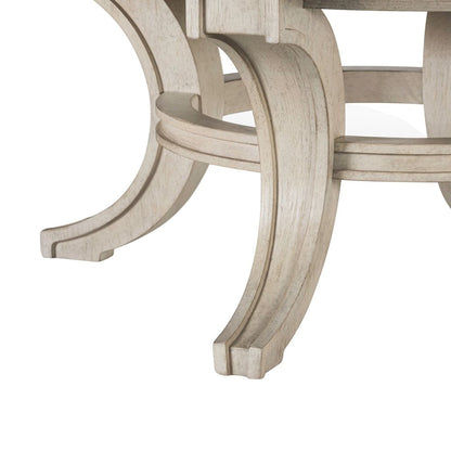 Round Cocktail Table for Living Room Traditional - Sanctuary White Oak Wood