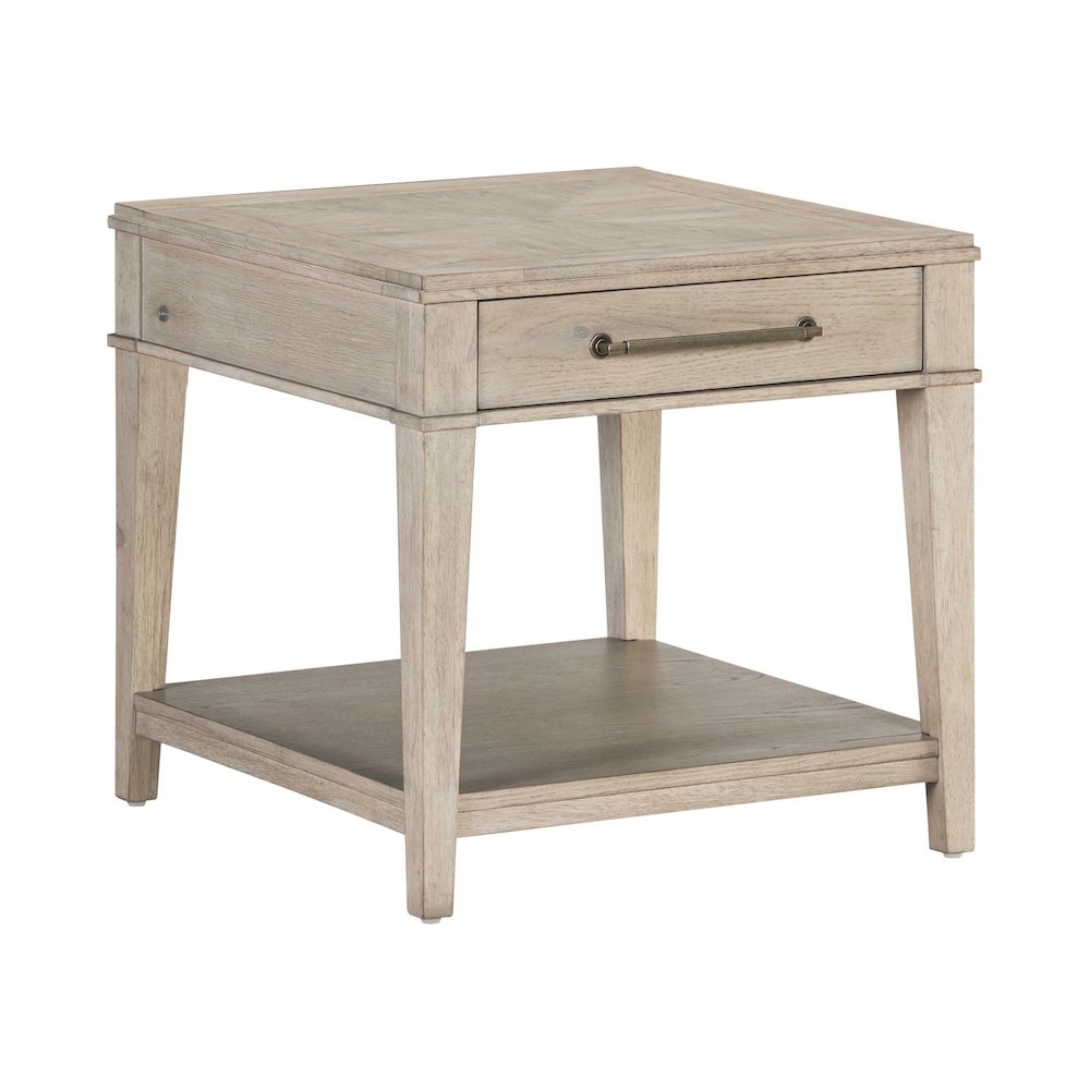 New Haven End Table for Living Room Traditional - Sanctuary White Oak Wood