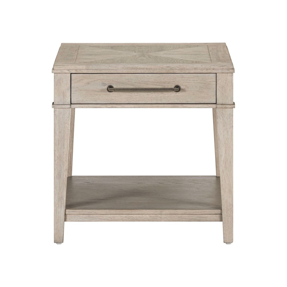 New Haven End Table for Living Room Traditional - Sanctuary White Oak Wood
