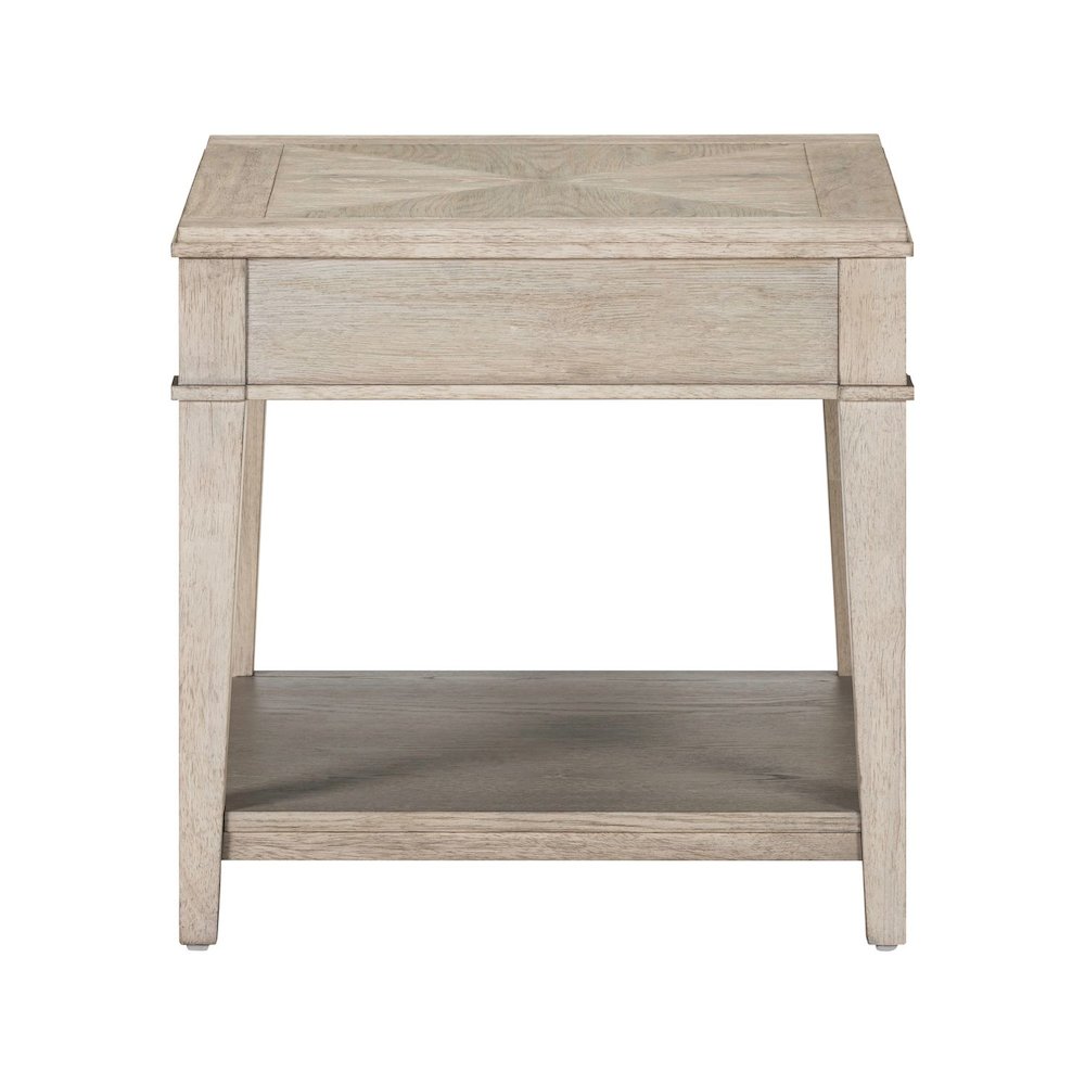 New Haven End Table for Living Room Traditional - Sanctuary White Oak Wood