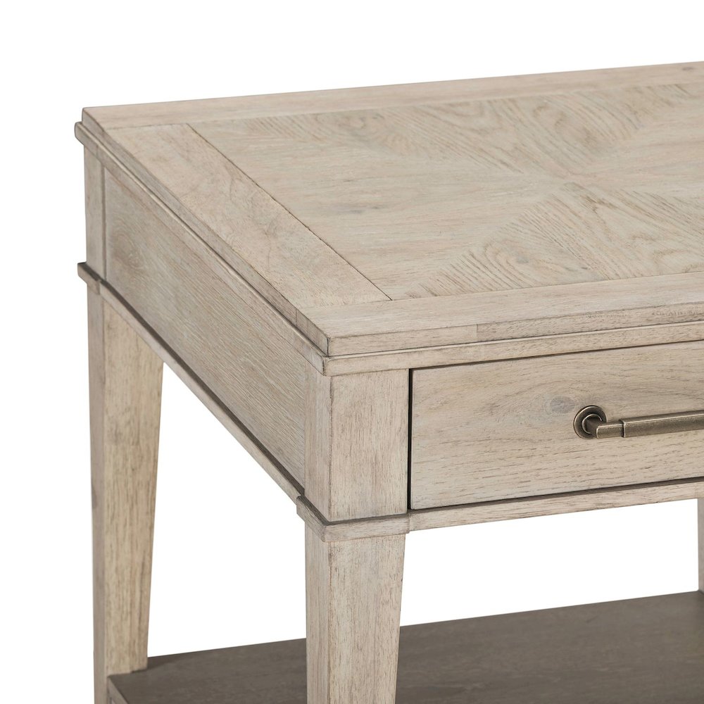 New Haven End Table for Living Room Traditional - Sanctuary White Oak Wood