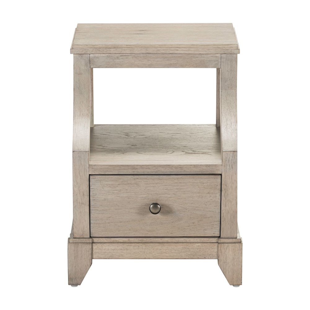 New Haven Chairside Table for Living Room Traditional - Sanctuary White Oak Wood