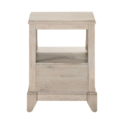 New Haven Chairside Table for Living Room Traditional - Sanctuary White Oak Wood