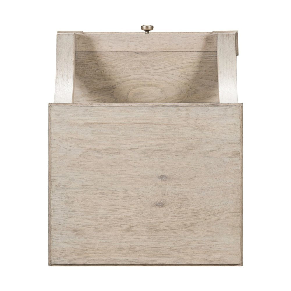 New Haven Chairside Table for Living Room Traditional - Sanctuary White Oak Wood