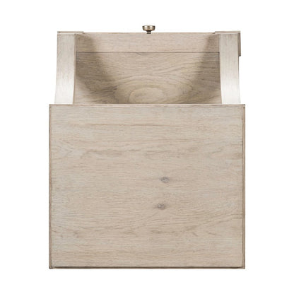 New Haven Chairside Table for Living Room Traditional - Sanctuary White Oak Wood