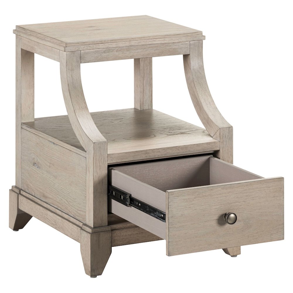 New Haven Chairside Table for Living Room Traditional - Sanctuary White Oak Wood