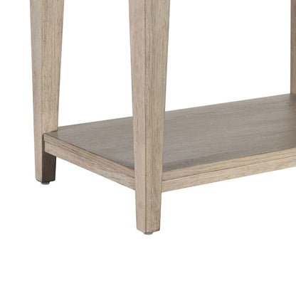 Sofa Table for Living Room Storage Traditional - Sanctuary White Oak Wood