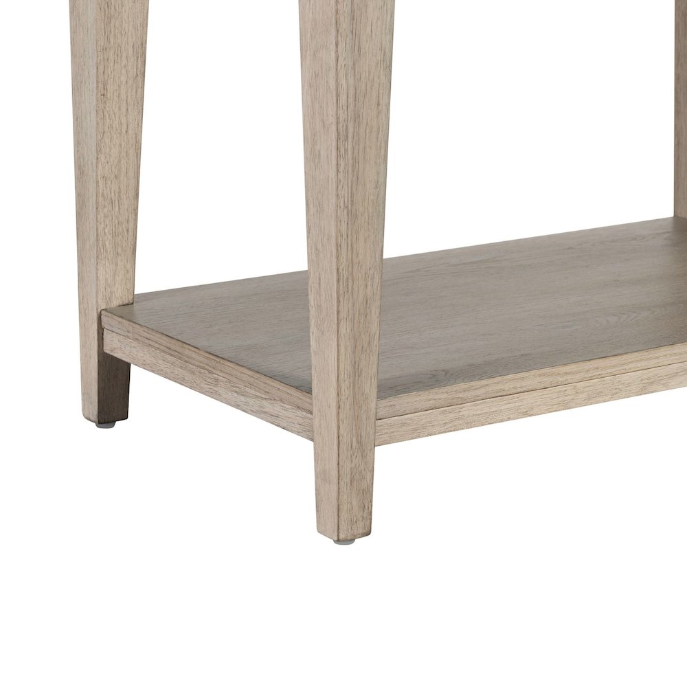 Sofa Table for Living Room Storage Traditional - Sanctuary White Oak Wood