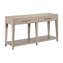 Sofa Table for Living Room Storage Traditional - Sanctuary White Oak Wood